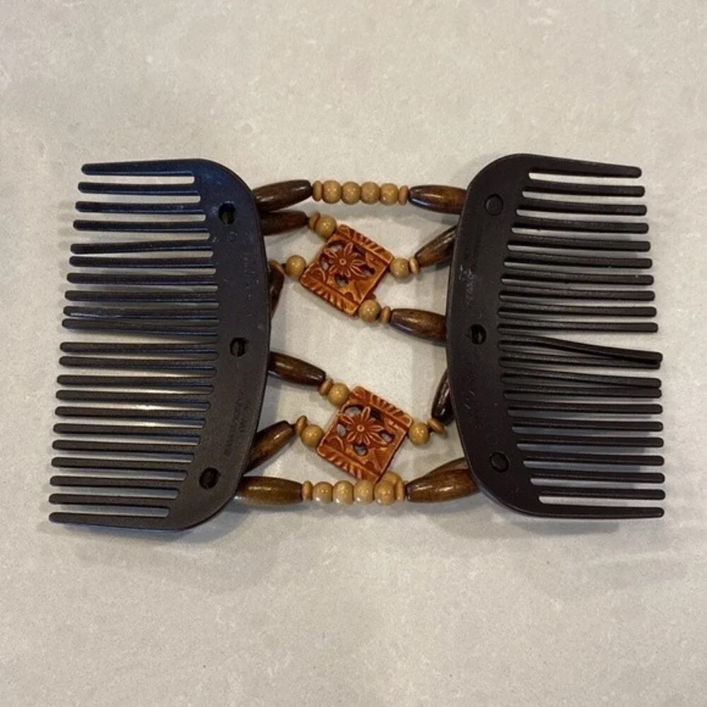 Original Beaded Hair Combs Quality Stones/Beads Patent & Made In South Africa